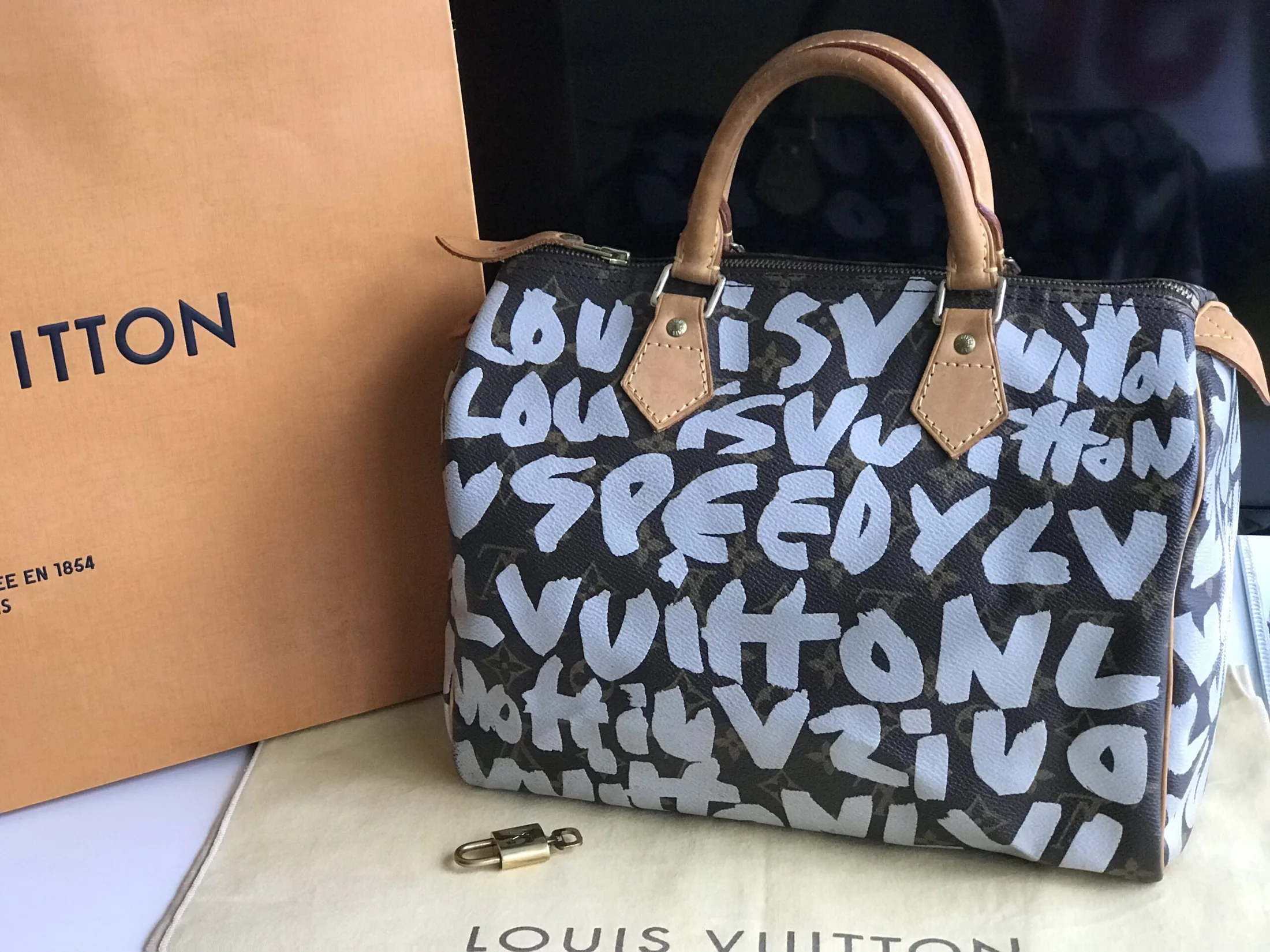 Louis Vuitton Stephen Sprouse Monogram Graffiti Speedy 30 Handbag