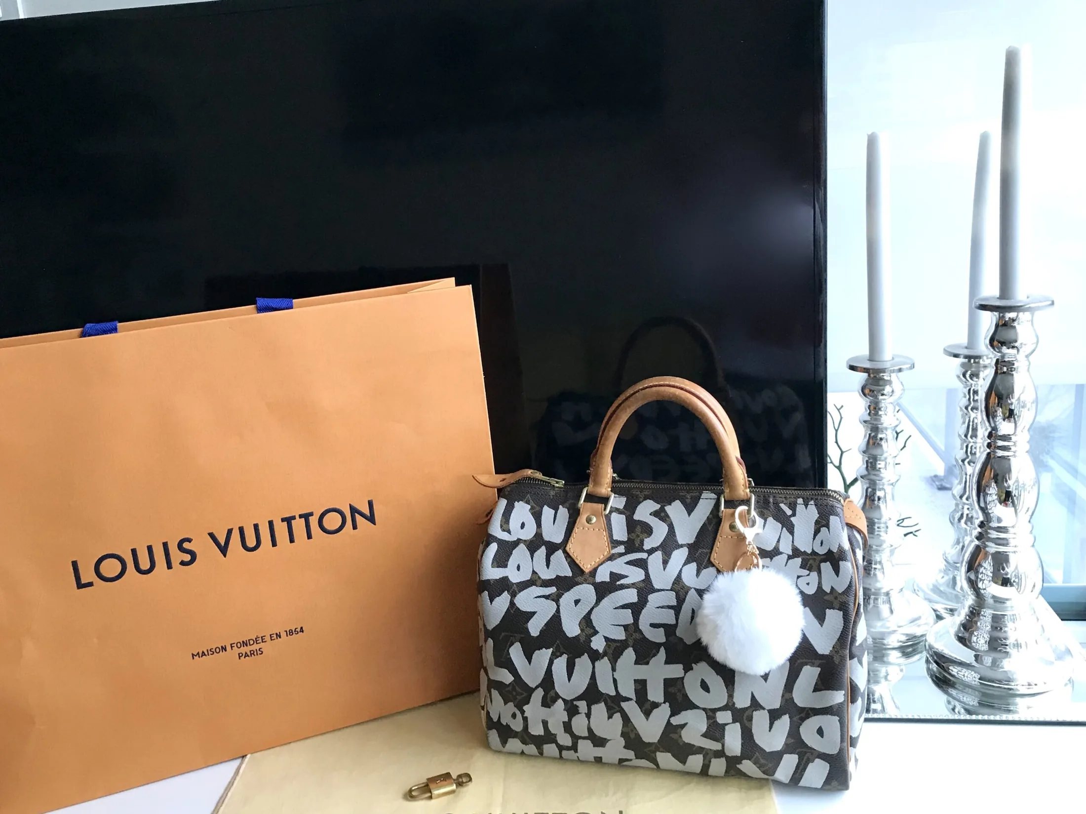 Louis Vuitton Stephen Sprouse Monogram Graffiti Speedy 30 Handbag — image 4