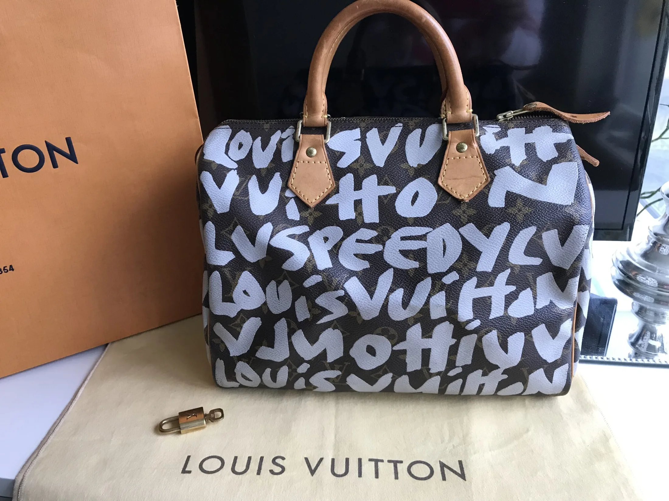 Louis Vuitton Stephen Sprouse Monogram Graffiti Speedy 30 Handbag — image 5