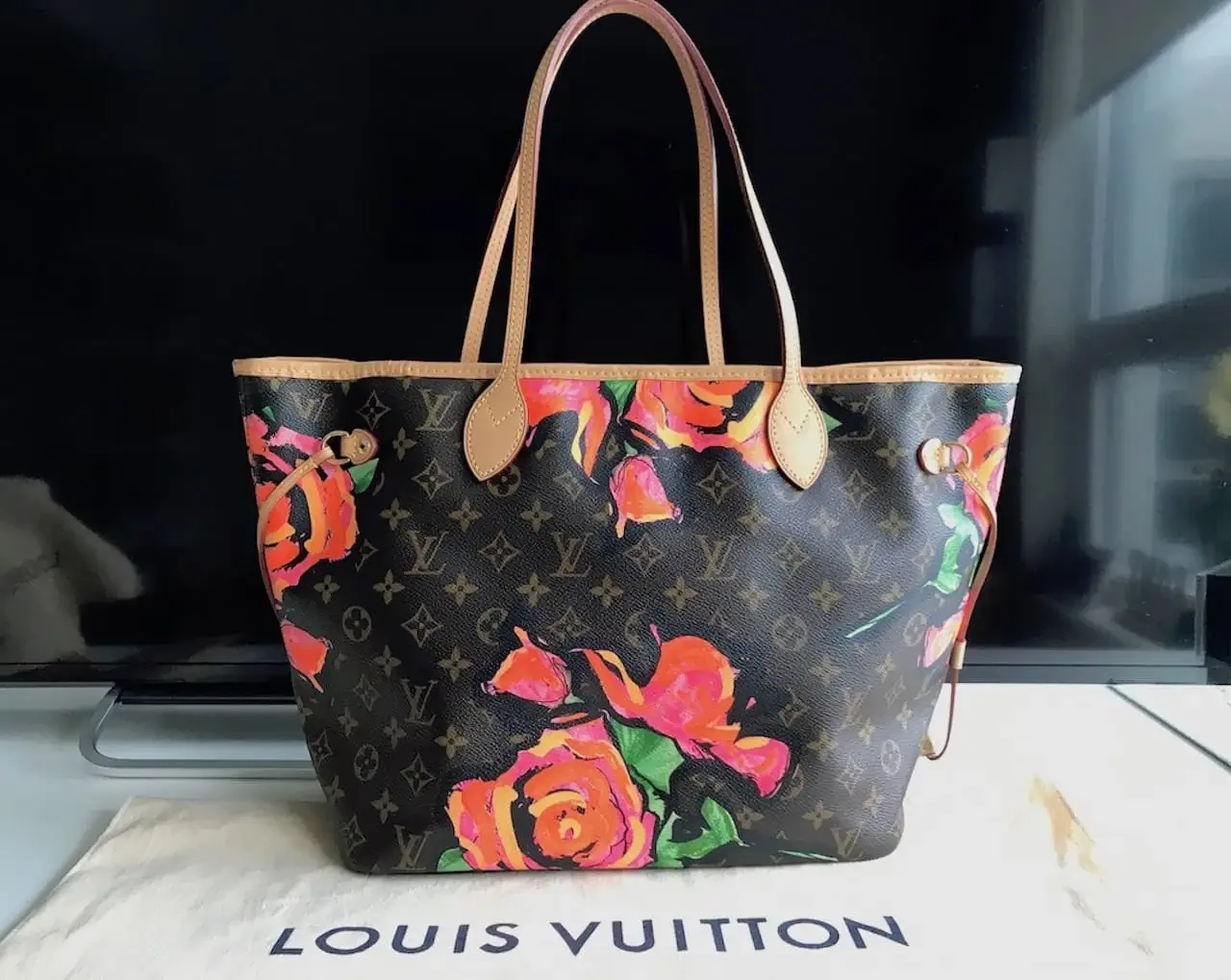 Monogram Stephen Sprouse Roses Neverfull MM