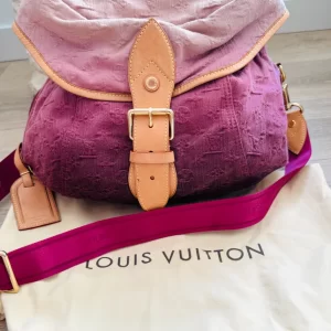 Sunshine Rose Purple Denim Gradient Ombre Crossbody Bag