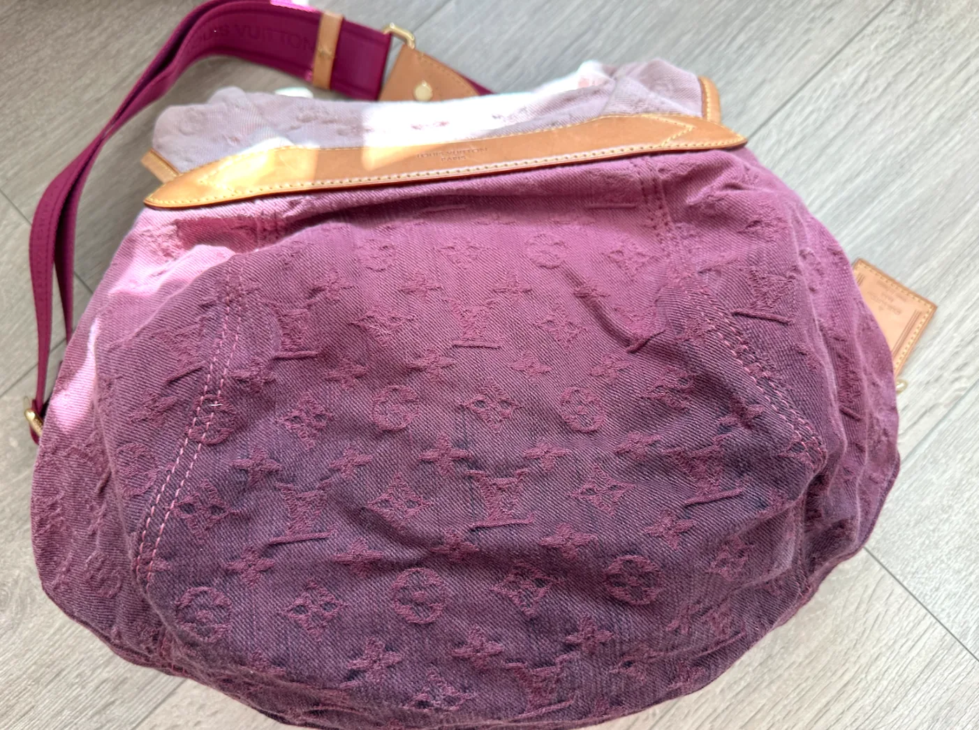 Sunshine Rose Purple Denim Gradient Ombre Crossbody Bag — image 4