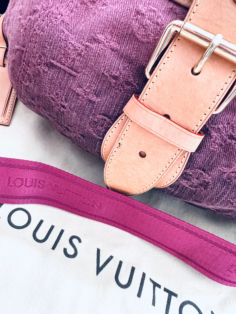 Sunshine Rose Purple Denim Gradient Ombre Crossbody Bag — image 7