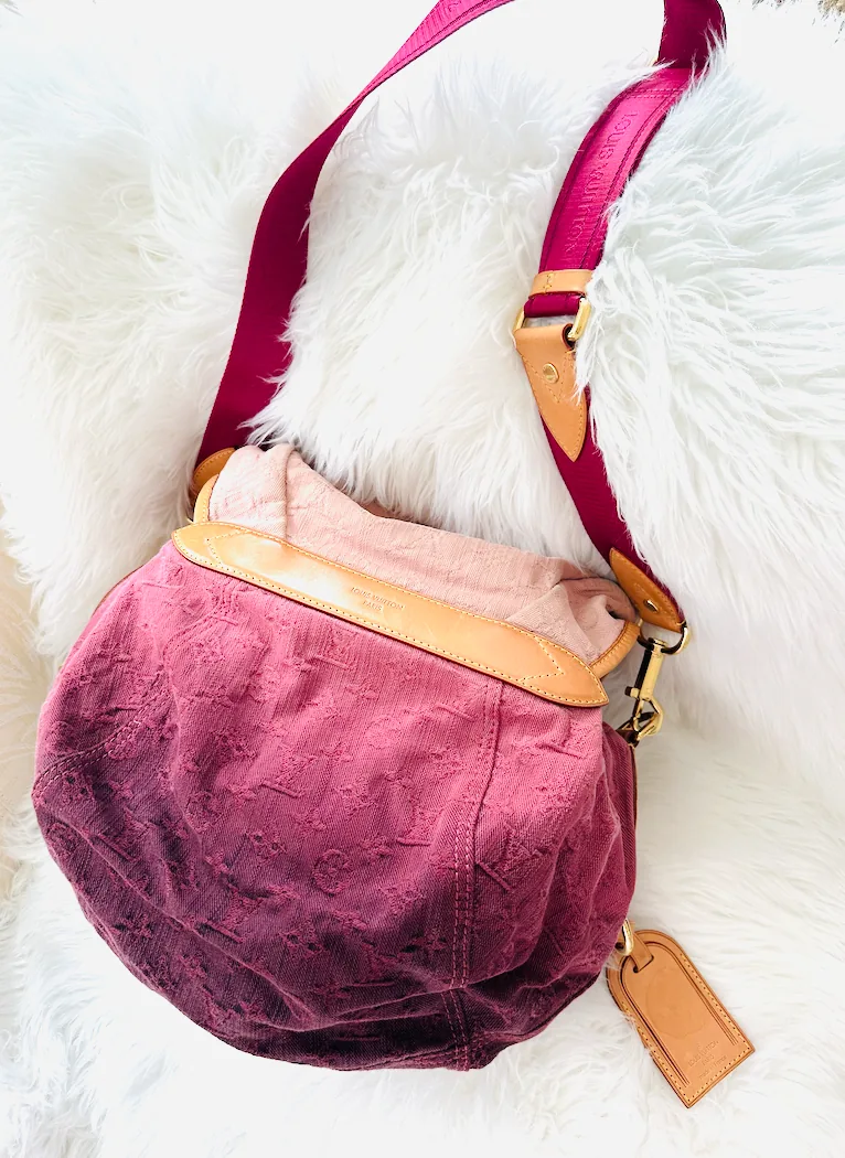 Sunshine Rose Purple Denim Gradient Ombre Crossbody Bag — image 8