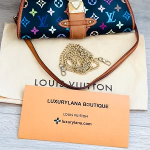 Takashi Murakami Black Multicolor Shirley Clutch