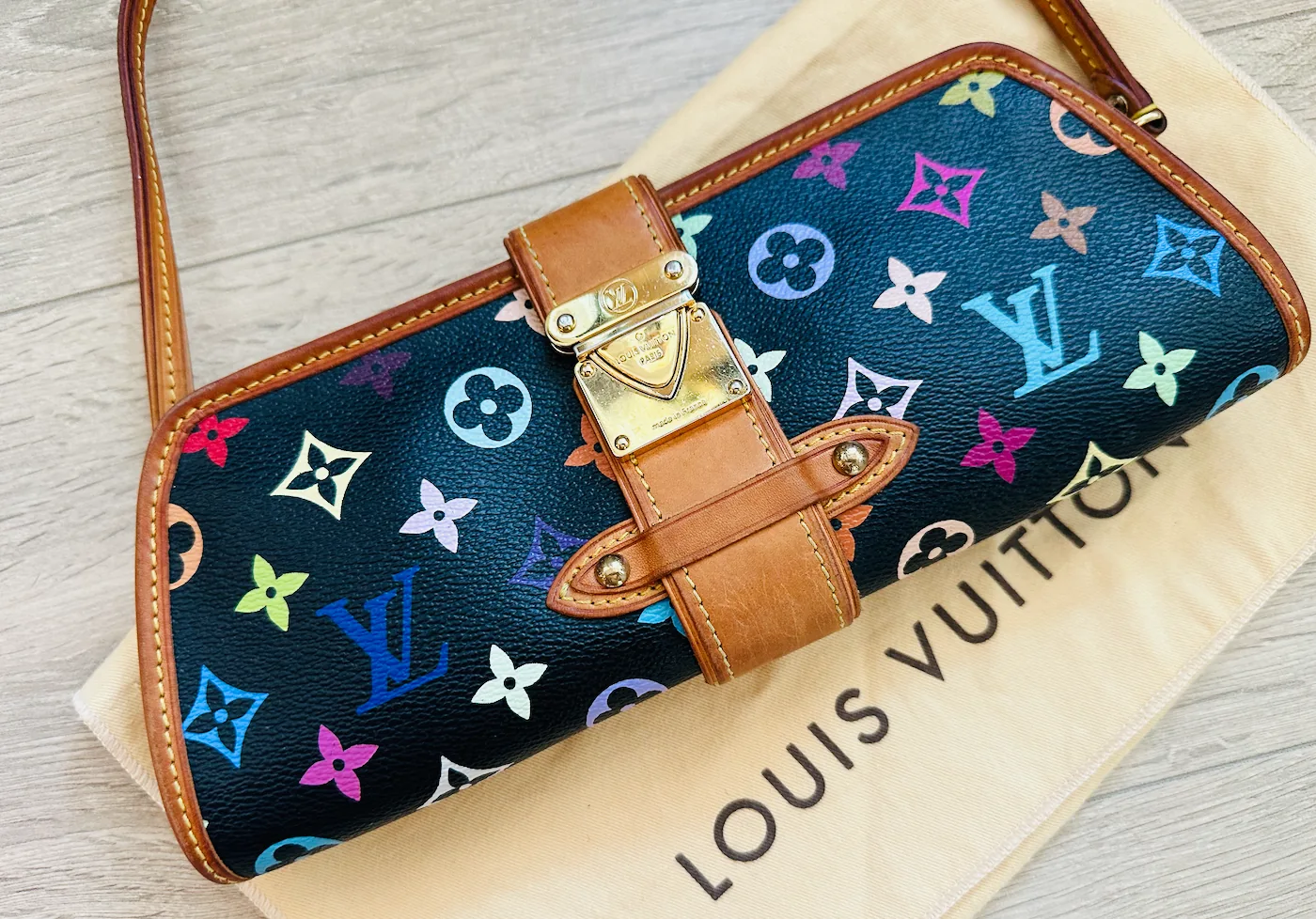 Takashi Murakami Black Multicolor Shirley Clutch — image 3