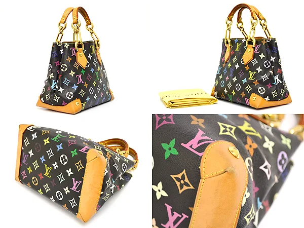 Louis Vuitton Takashi Murakami Black Multicolor Monogram Audra Handbag — image 3