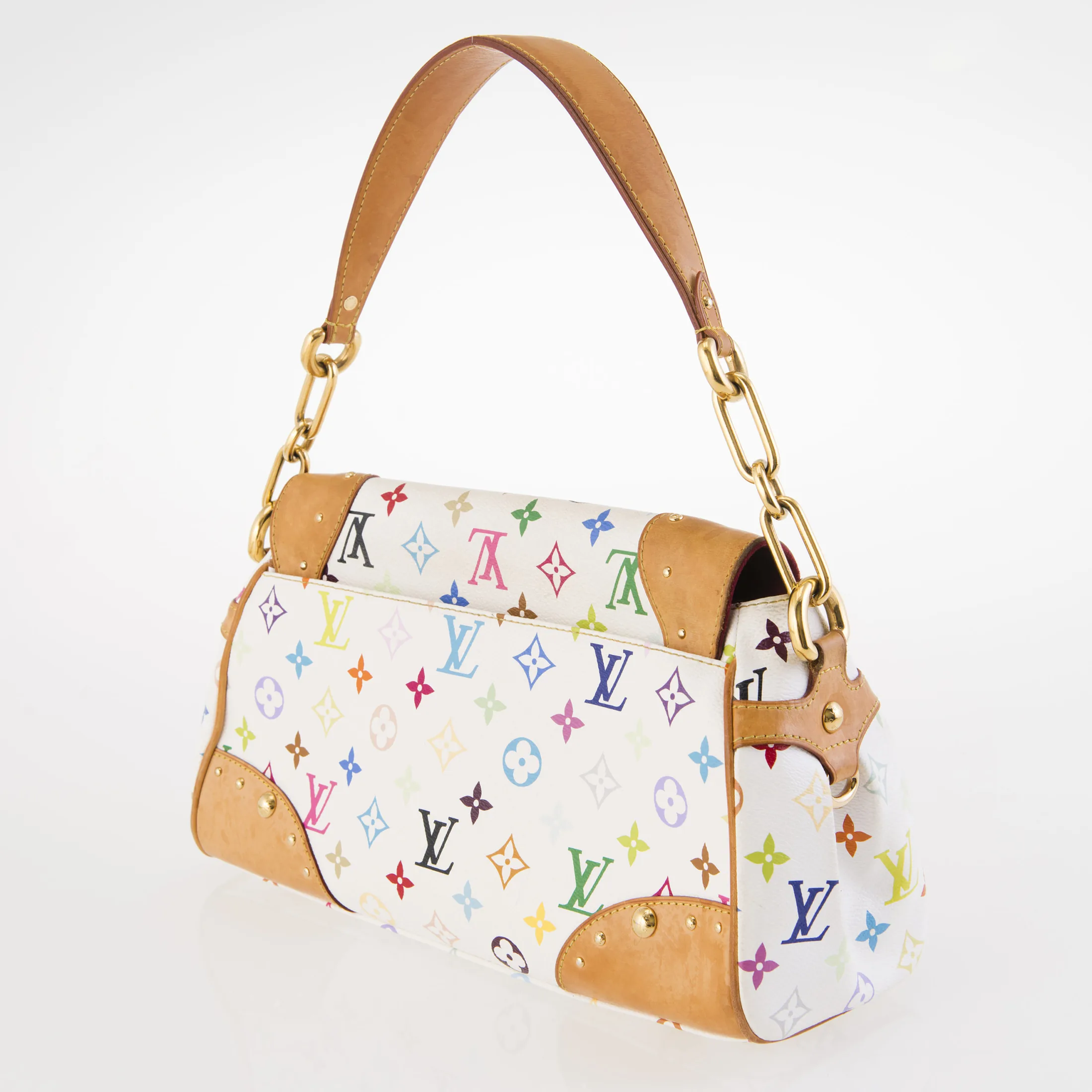 Takashi Murakami White Multicolor Beverly MM Handbag — image 2