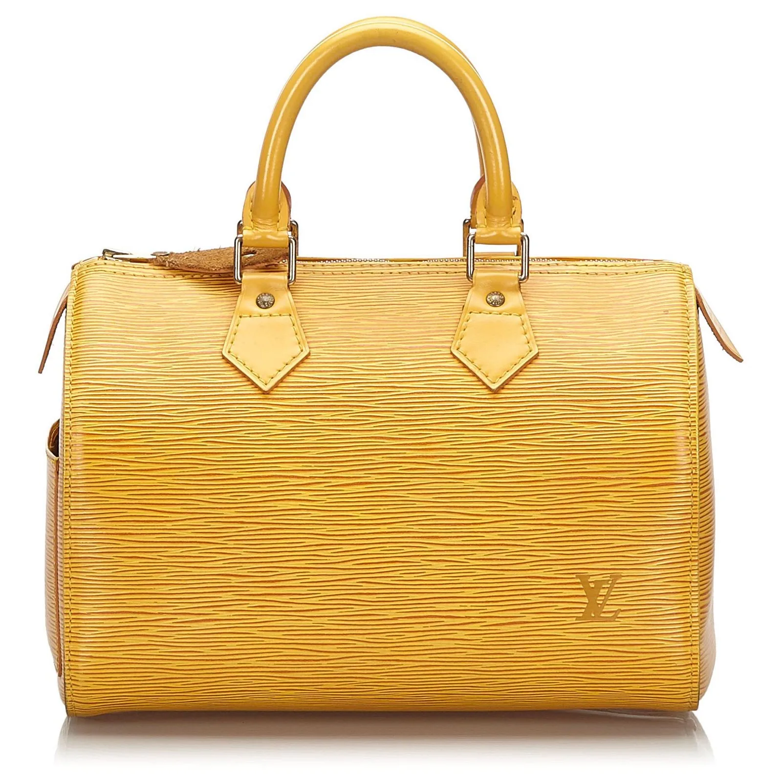 Tassil Speedy 25 Yellow Epi Leather Handbag