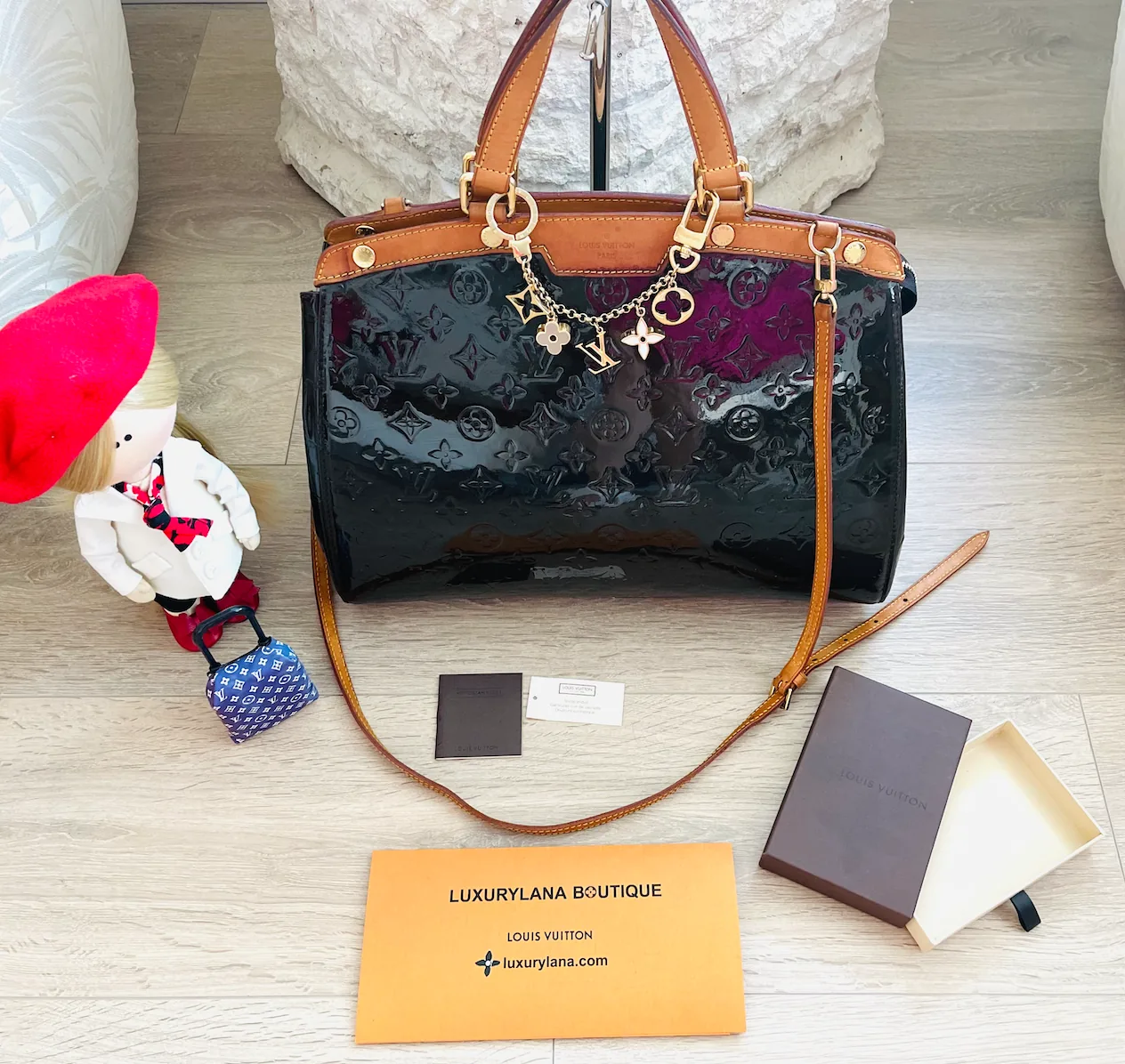 Terre D’Ombre Monogram Vernis Brea GM Handbag — image 8