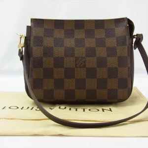 Trousse Damier Ebene Pochette Handbag