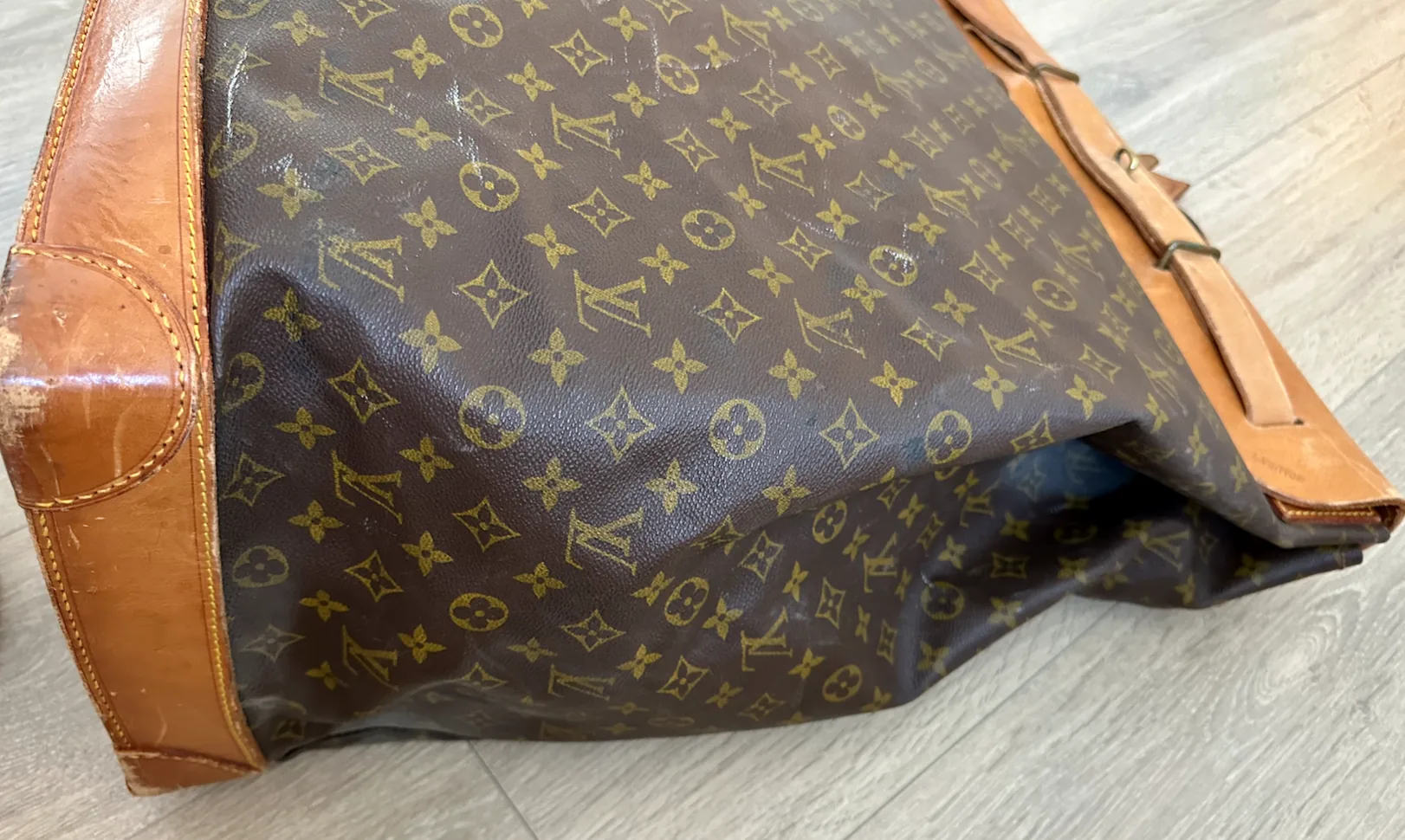 Vintage Monogram Steamer Bag Suitcase Travel Antique Trunk — image 11