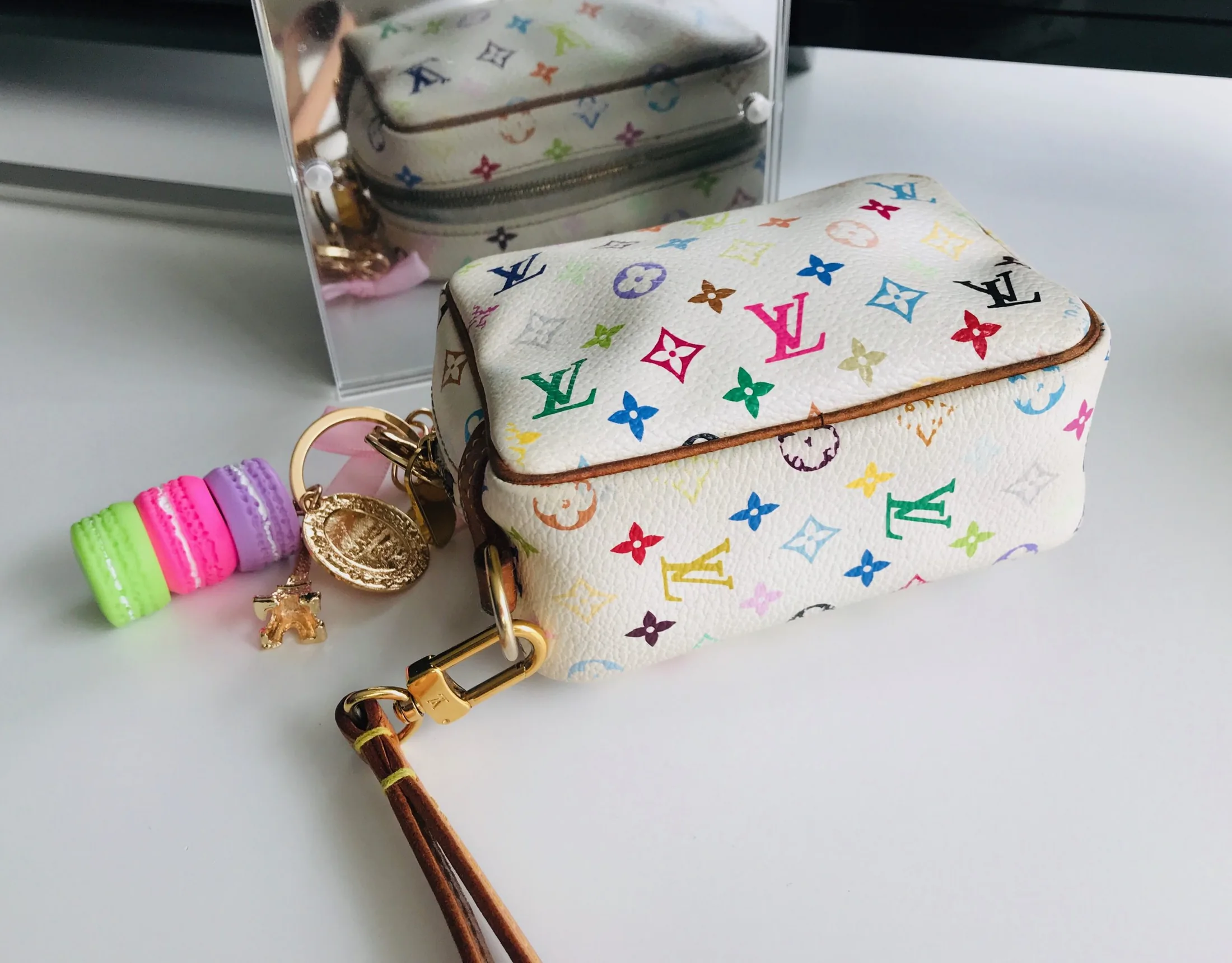 Wapiti Trousse White Multicolor Wristlet Pouch — image 3
