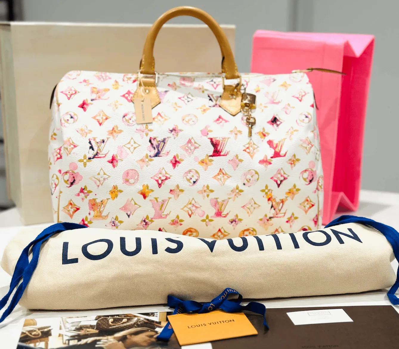 Louis Vuitton Watercolour Aquarelle Speedy 35 Satchel — image 3