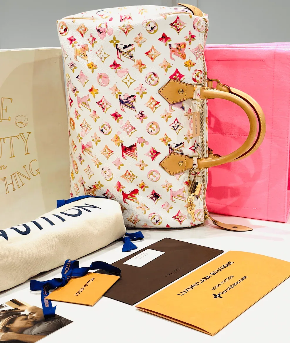Louis Vuitton Watercolour Aquarelle Speedy 35 Satchel — image 4