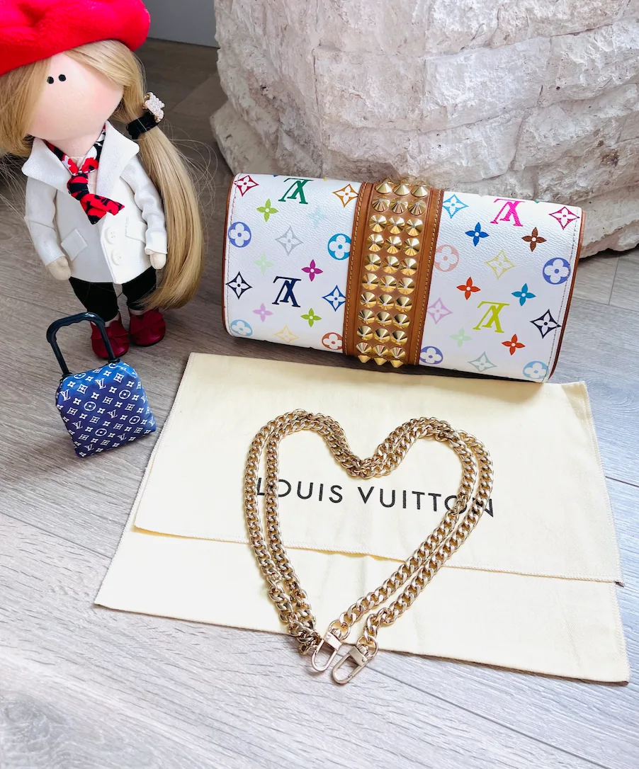 White Multicolor Courtney Studs Clutch — image 5