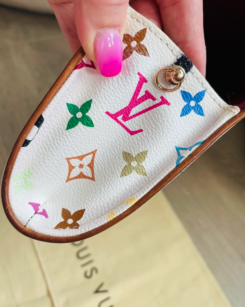 White Multicolor Courtney Studs Clutch — image 7