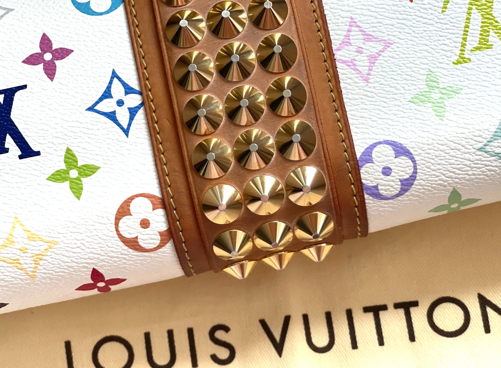 White Multicolor Courtney Studs Clutch — image 10