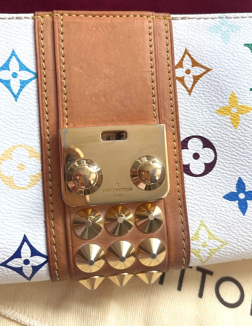 White Multicolor Courtney Studs Clutch — image 17