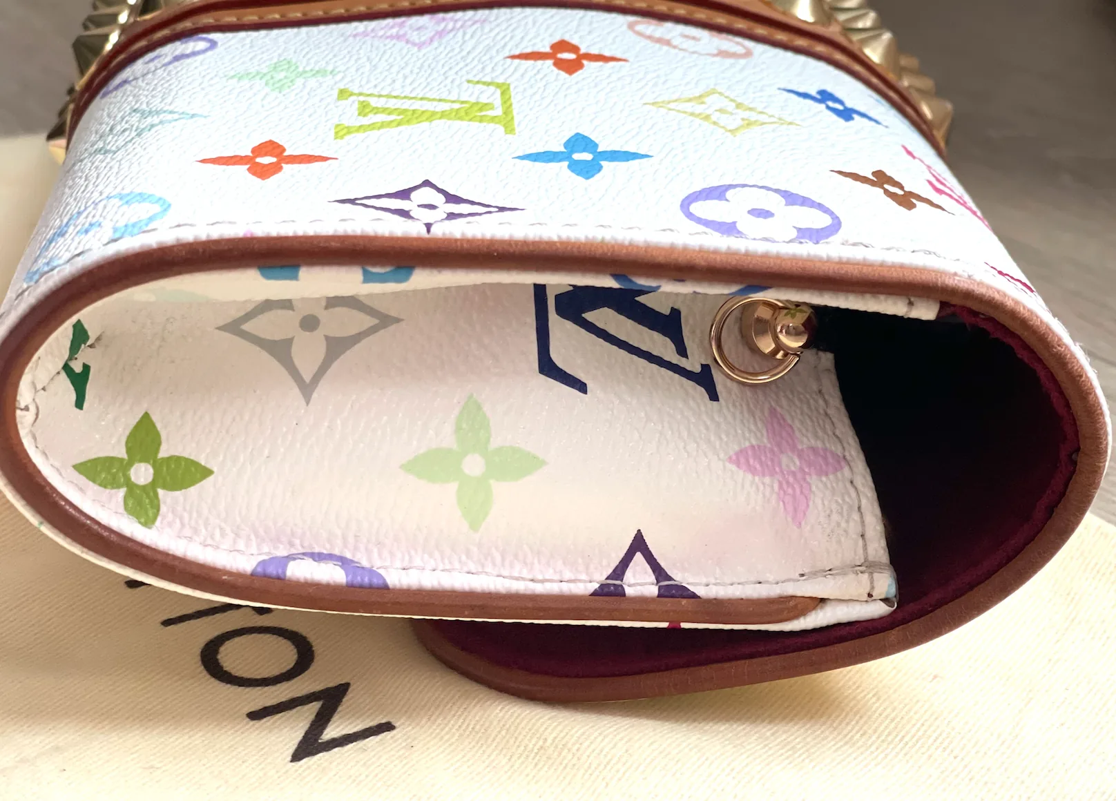 White Multicolor Courtney Studs Clutch — image 19