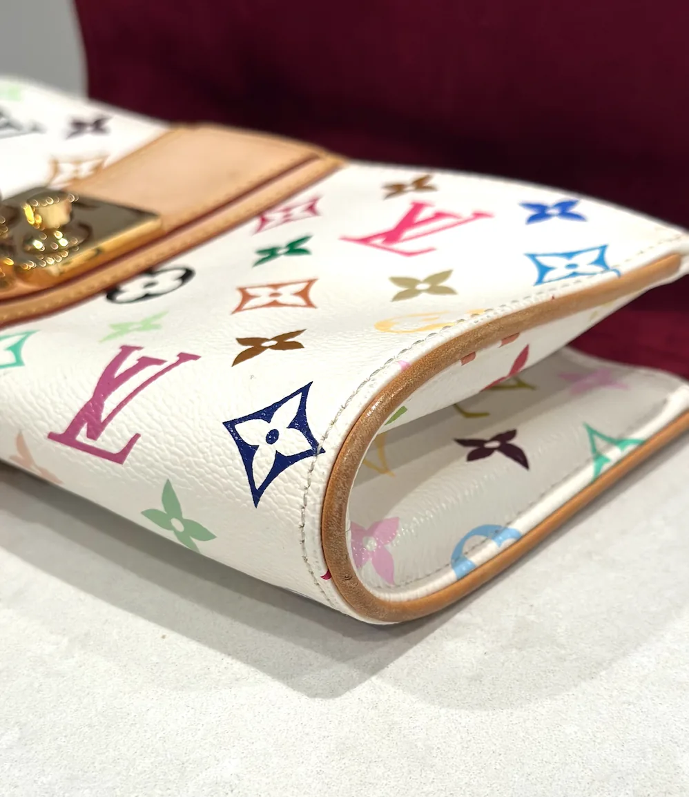 White Multicolor Courtney Studs Pochette Clutch — image 10