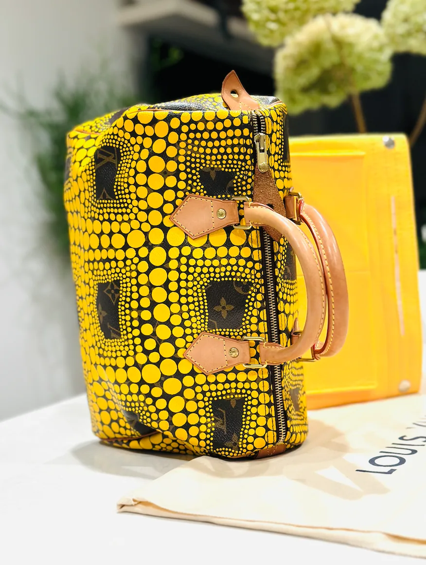 Yayoi Kusama Monogram Yellow Town Speedy 30 — image 5