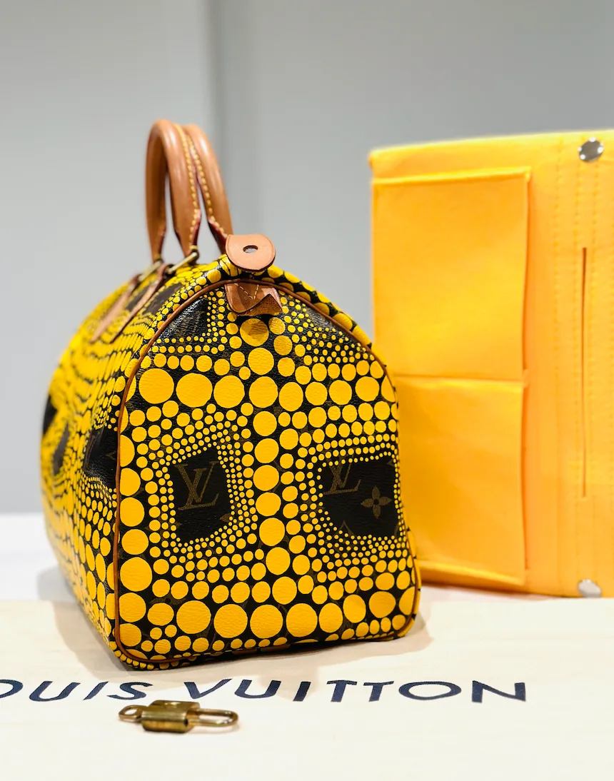 Yayoi Kusama Monogram Yellow Town Speedy 30 — image 6