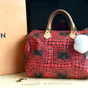 Yayoi Kusama Red Speedy 30 Handbag