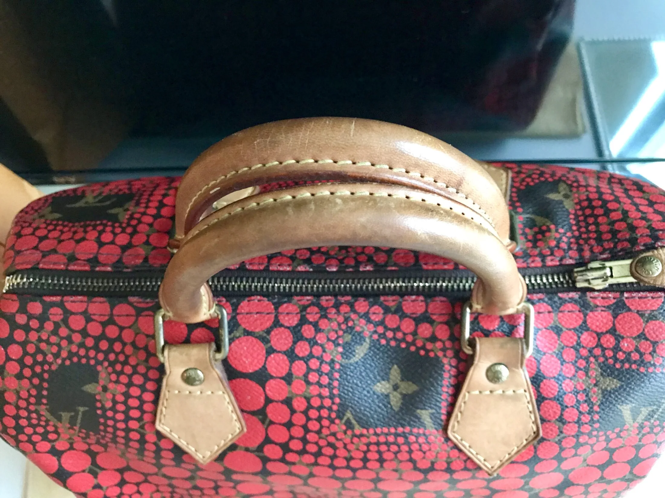 Yayoi Kusama Red Speedy 30 Handbag — image 9