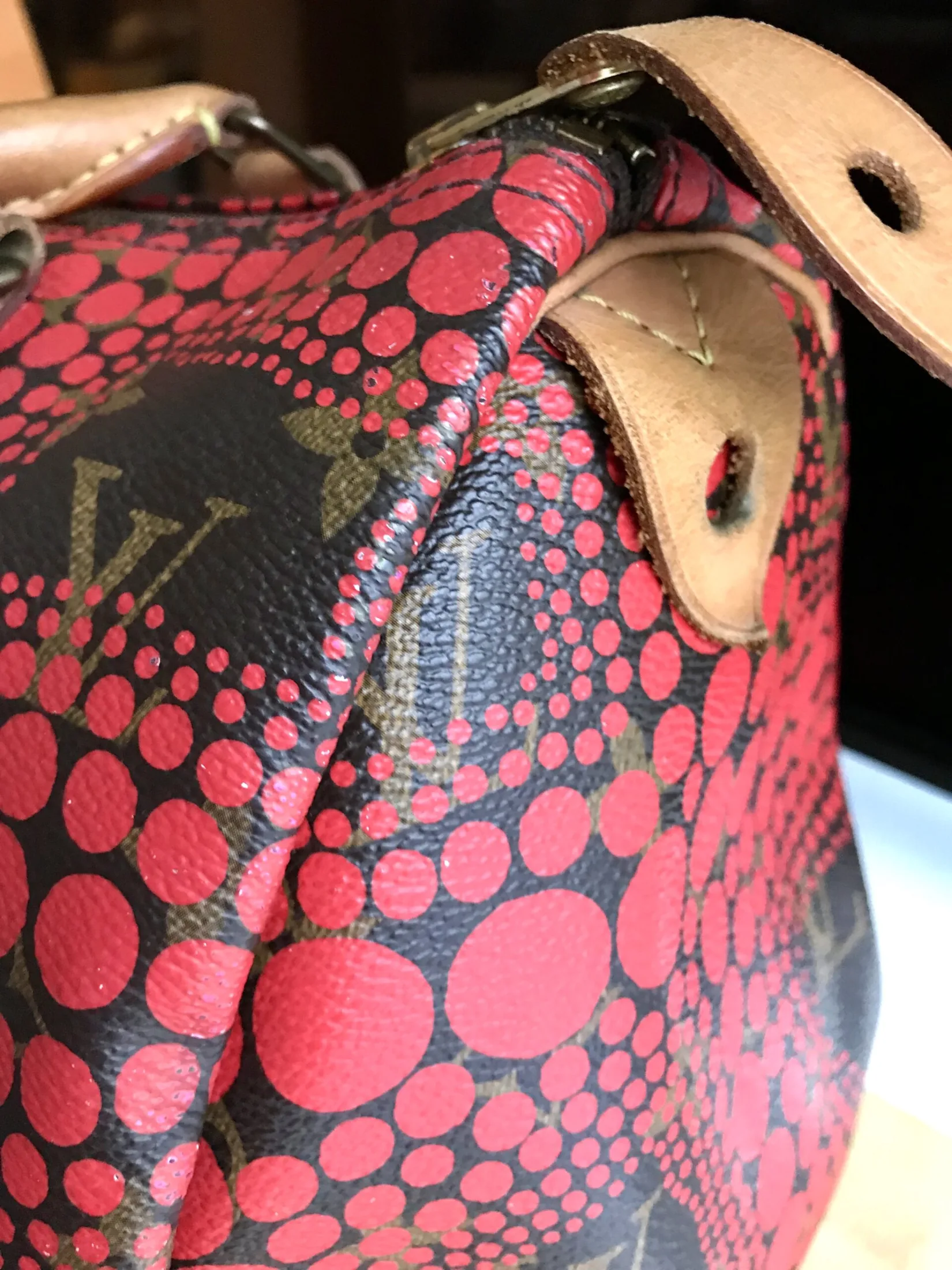 Yayoi Kusama Red Speedy 30 Handbag — image 12