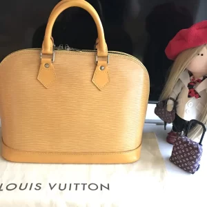 Yellow Epi Leather Alma Handbag