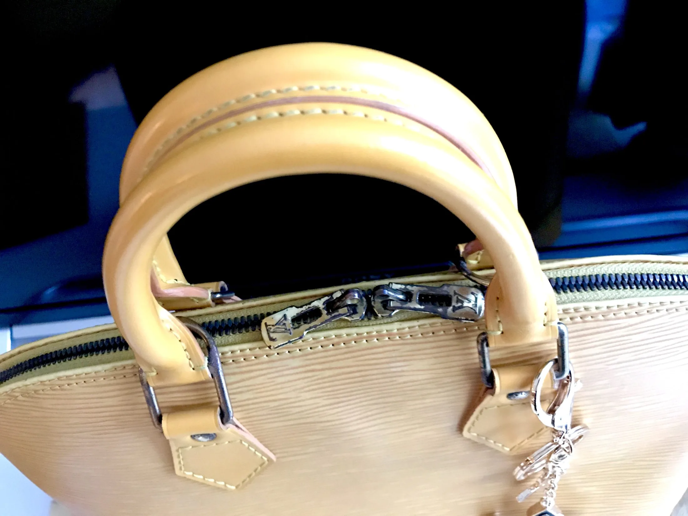Yellow Epi Leather Alma Handbag — image 3