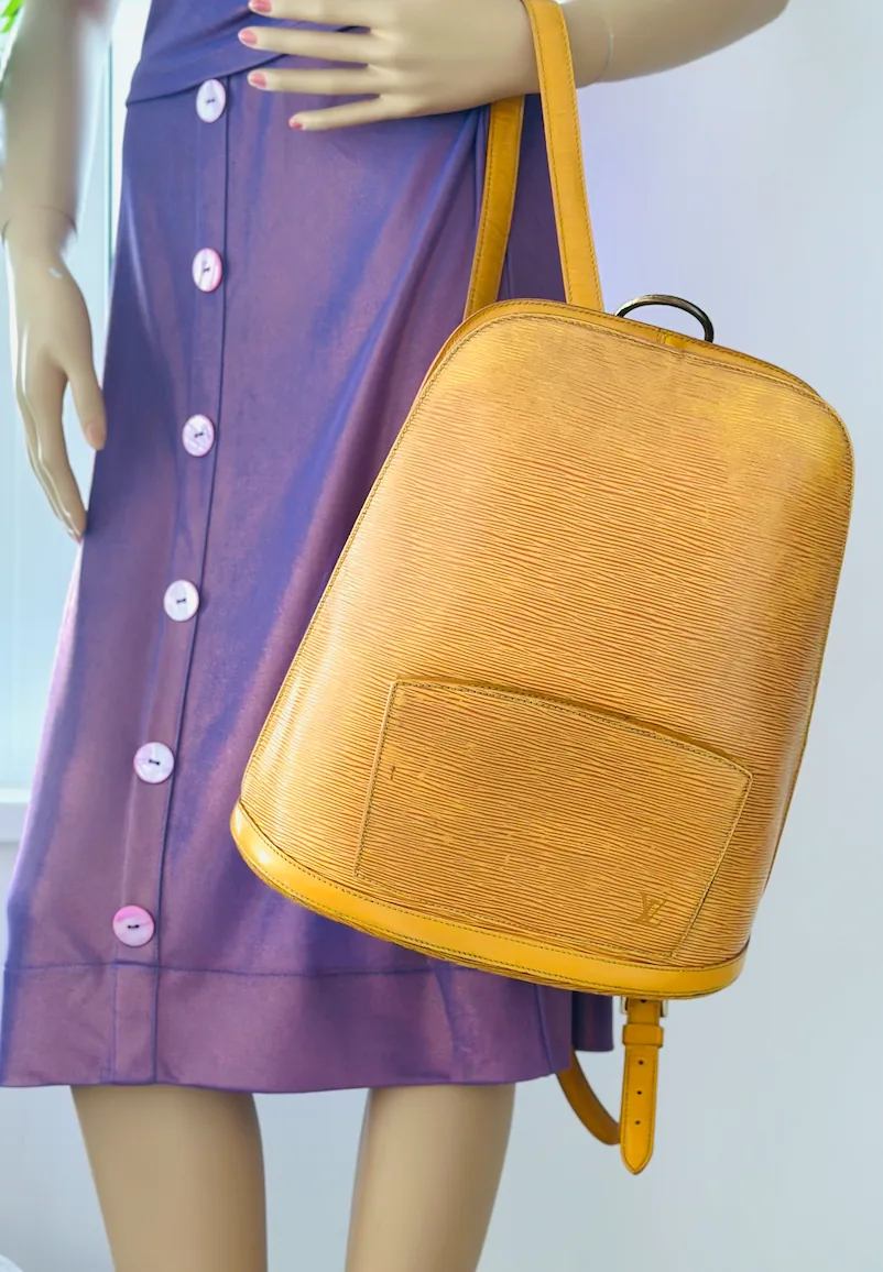Yellow Epi Leather Gobelin Backpack