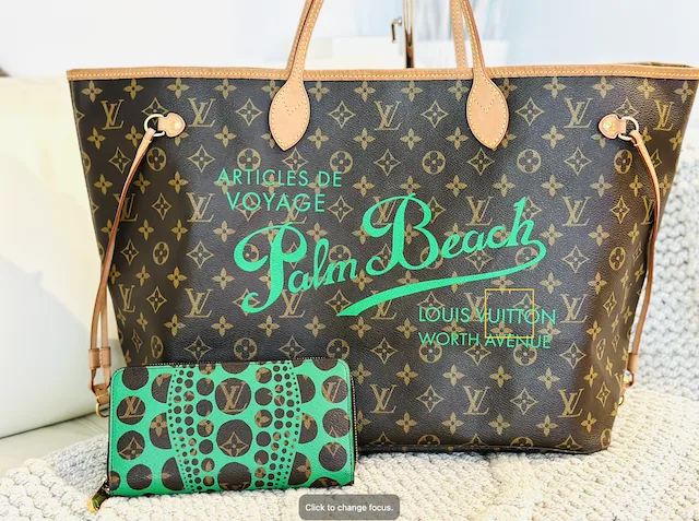 Monogram Palm Beach Neverfull GM Green