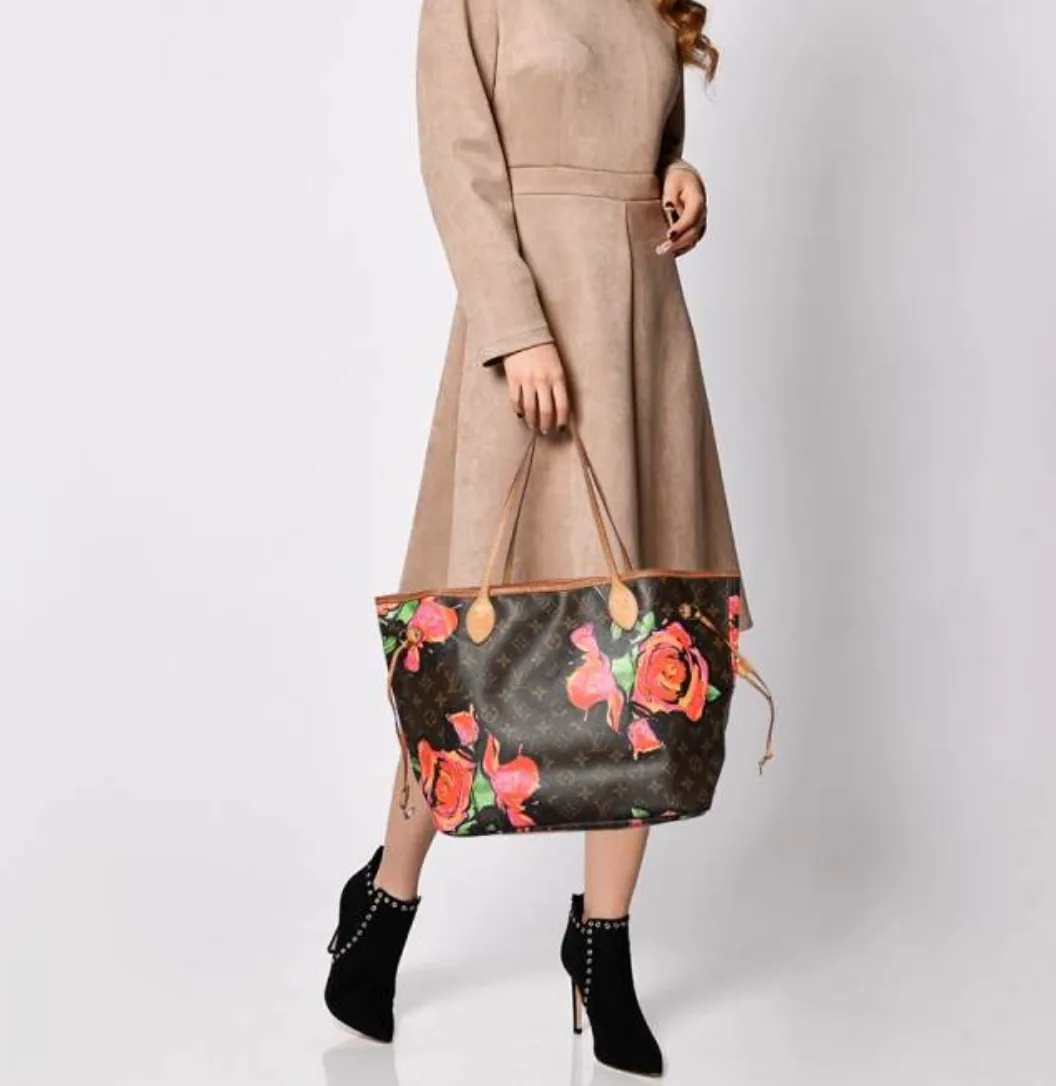 Monogram Stephen Sprouse Roses Neverfull MM