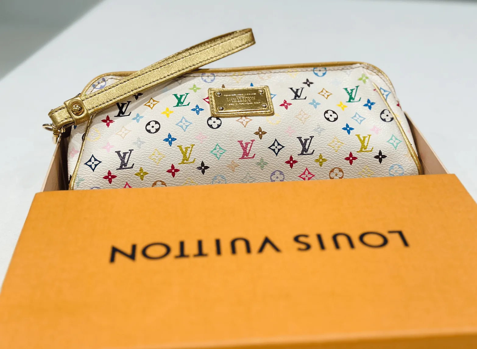Monogram White Multicolor Kate Clutch — image 6