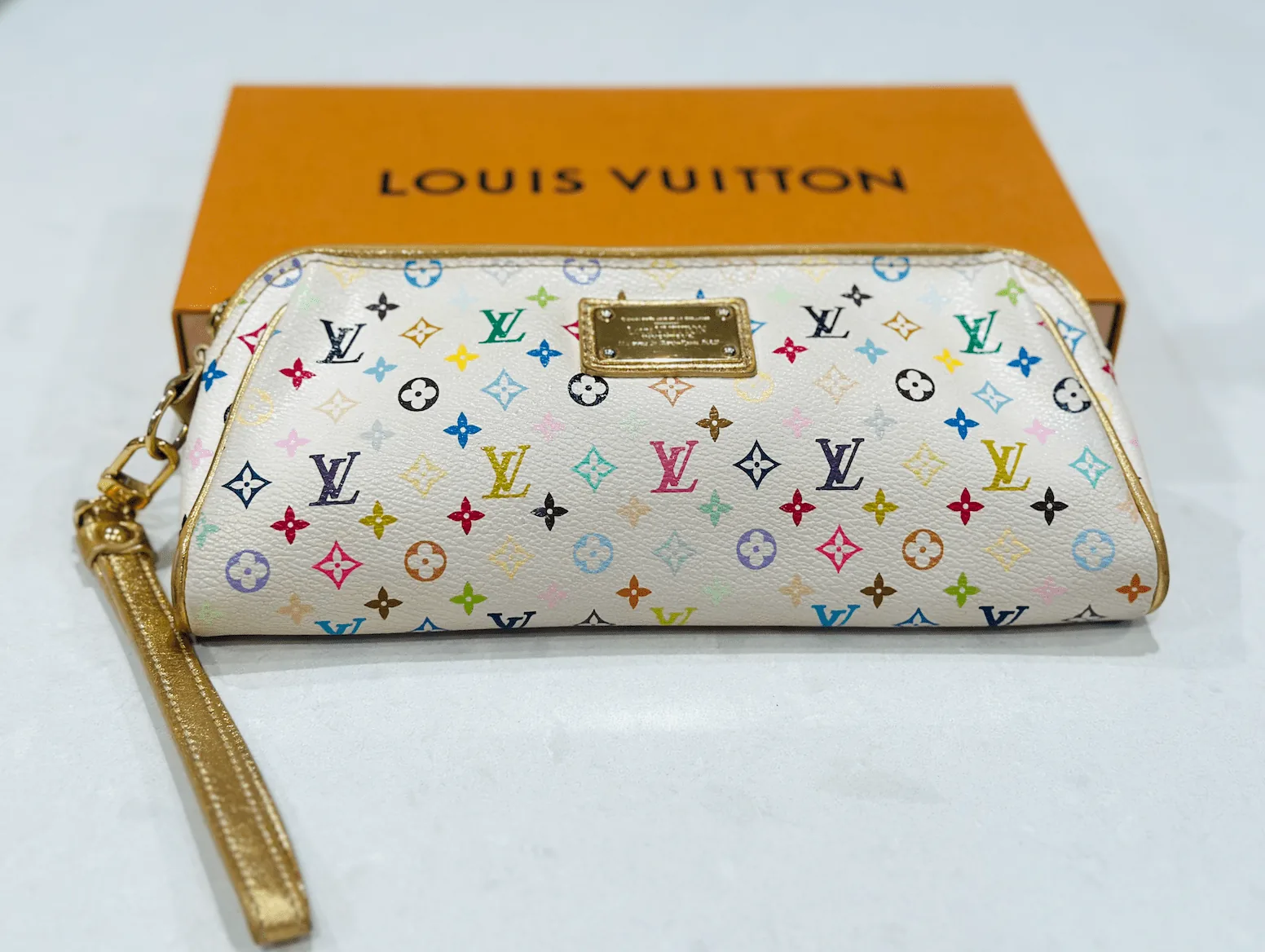 Monogram White Multicolor Kate Clutch — image 8