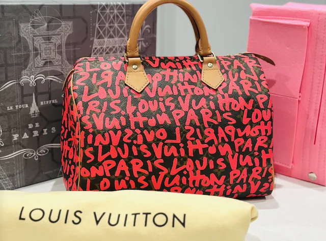 Neon Pink Fuchsia Graffiti Stephen Sprouse Speedy 30 Handbag