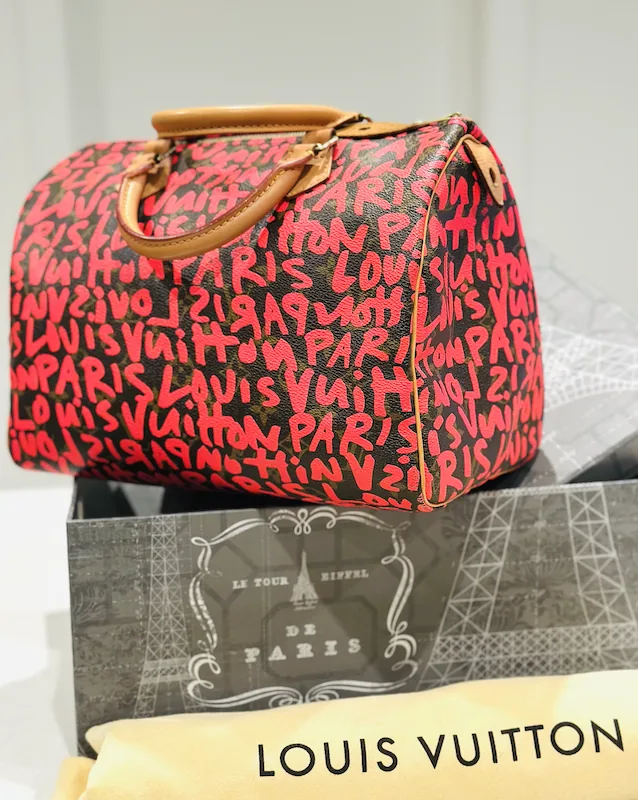 Neon Pink Fuchsia Graffiti Stephen Sprouse Speedy 30 Handbag — image 2