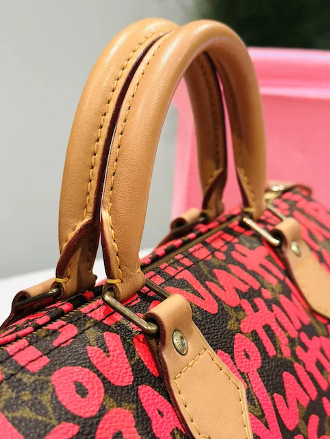 Neon Pink Fuchsia Graffiti Stephen Sprouse Speedy 30 Handbag — image 8