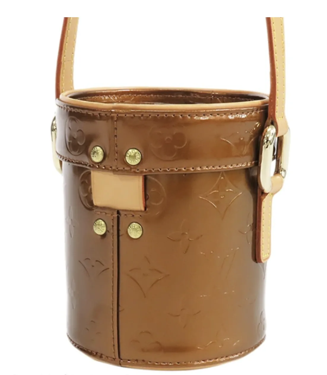 Vernis Leather Bronze Astor Place Mini Cross Body Bag — image 2