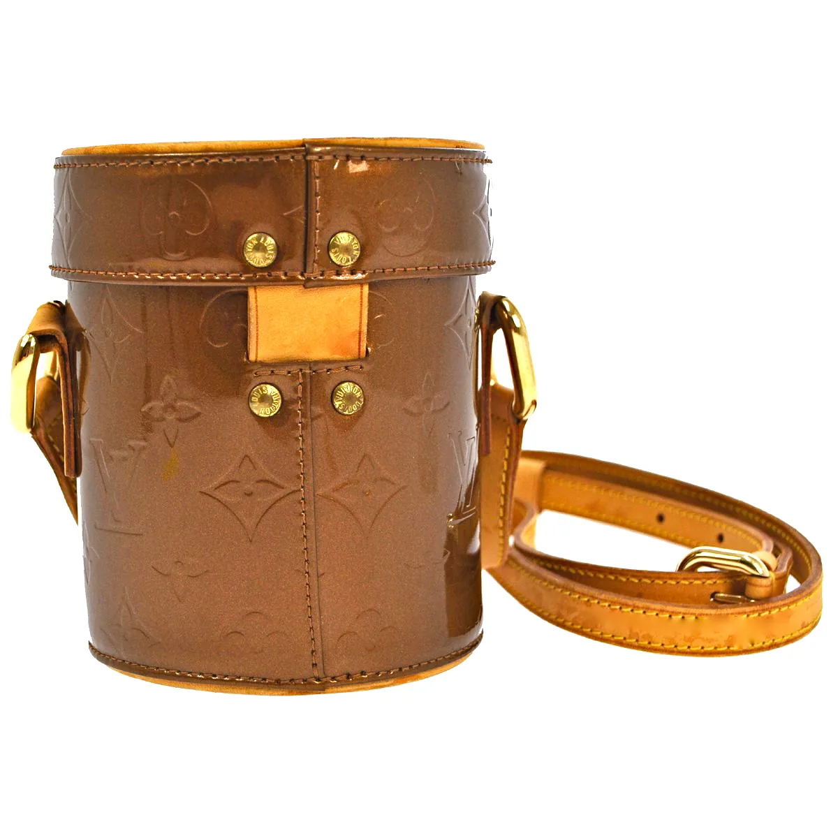 Vernis Leather Bronze Astor Place Mini Cross Body Bag — image 3
