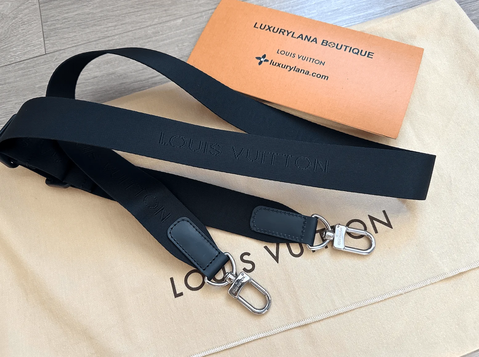 Signature Adjustable Canvas Shoulder/Crossbody Strap Black — image 6