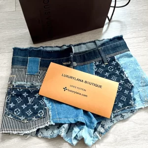 Rare Patchwork Denim/Jean Shorts/Sz.38FR