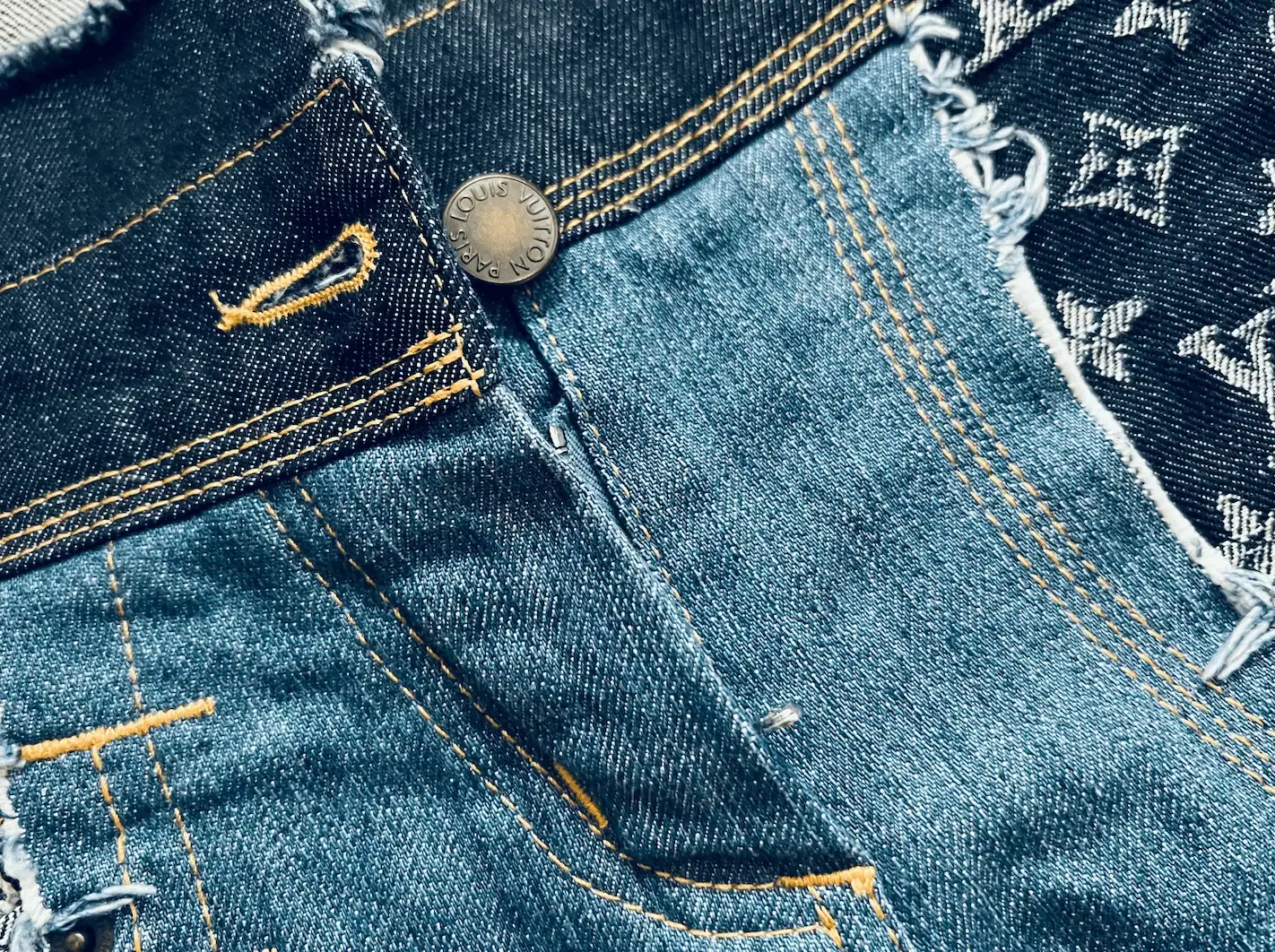 Rare Patchwork Denim/Jean Shorts/Sz.38FR — image 6