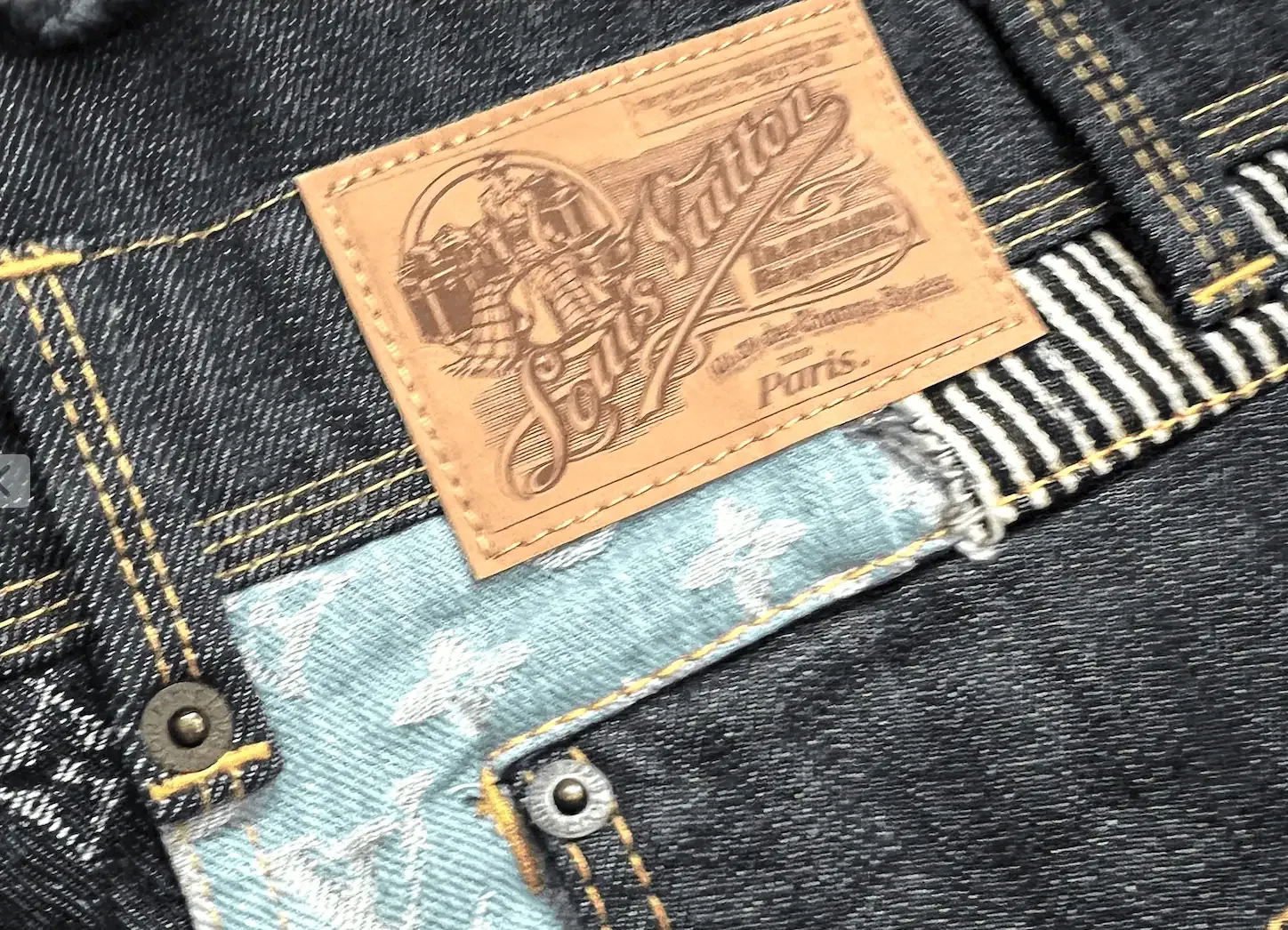 Rare Patchwork Denim/Jean Shorts/Sz.38FR — image 7