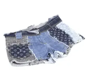 Rare Patchwork Denim/Jean Shorts/Sz.38FR — image 9