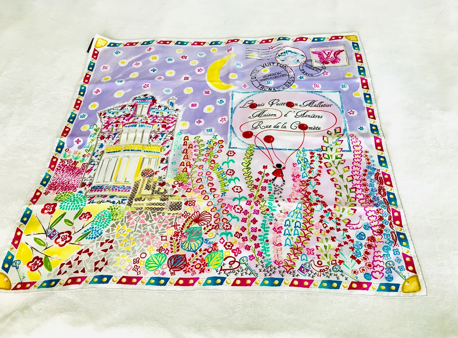 Stamp Malletier Gentle Multicolour Silk Scarf