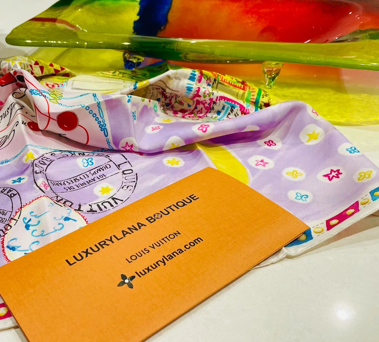 Stamp Malletier Gentle Multicolour Silk Scarf — image 2