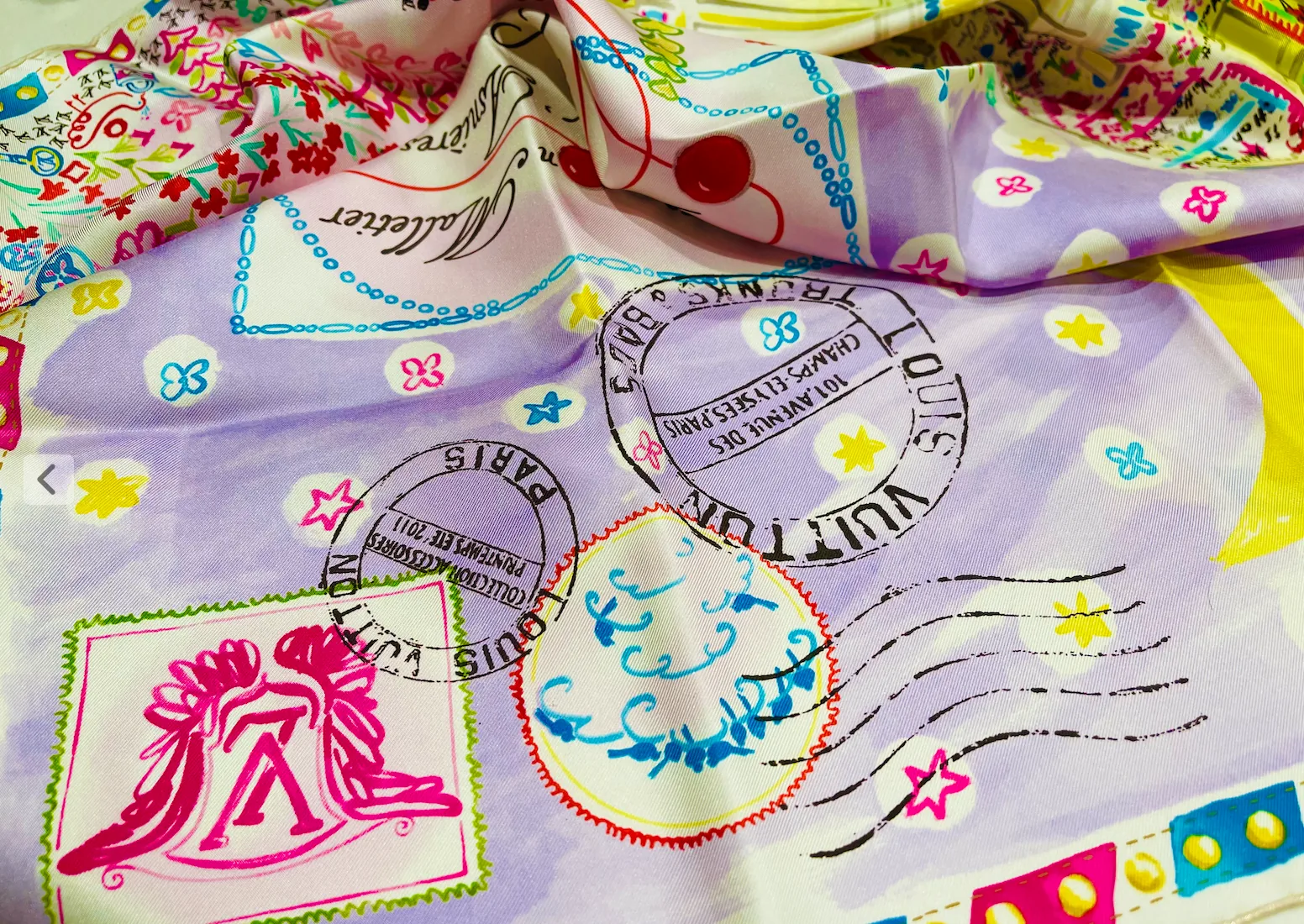 Stamp Malletier Gentle Multicolour Silk Scarf — image 3